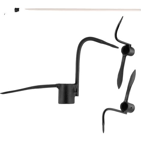 Nettoyeur de pavés, Poignée en bois 120 cm, Poids 0,7 kg, Efficace contre les mauvaises herbes et la mousse, Résistant au gel, Tête en métal durable (1/5)