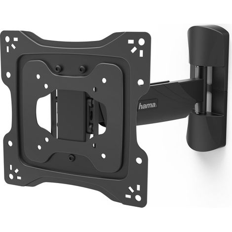 Support Mural TV Pivotable Inclinable Dispositif Antivol (TV 19" à 48", 122cm 20kg Max, Inclinaison - 5/+15°, Rotation 180°, VESA 200x200 Max) Noir (1/5)
