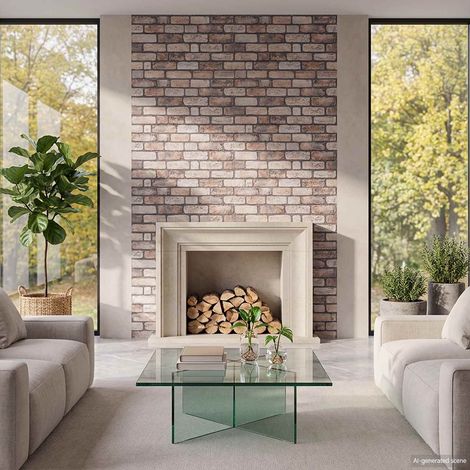 Panneaux muraux 10 pc 100 x 50 cm Marron Clair Mousse EPS (1/5)