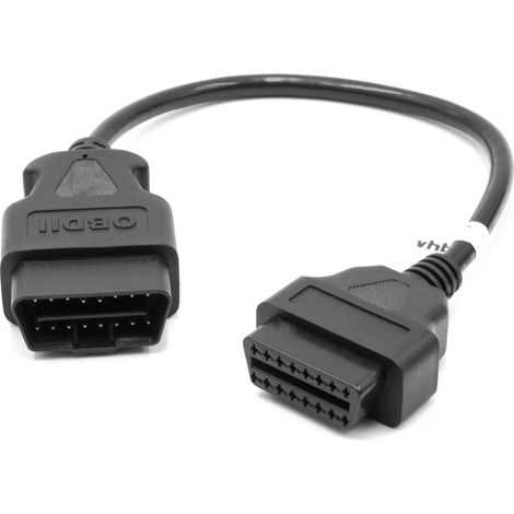 vhbw OBD2 cable de extensión conector 16 pines hembra a 16 pines macho compatible con vehículo, equipos de diagnóstico - 30cm (1/3)