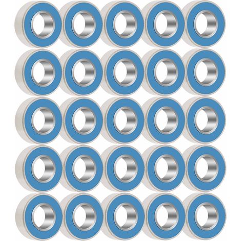 25-teiliges Set MR115-2RS blaue, metallgummigedichtete Kugellager 5 x 11 x 4 mm (1/5)