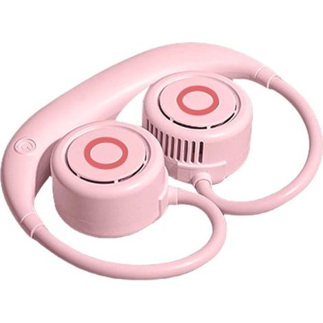 Ventilador de cuello recargable，Ventilador plegable sin aspas，ventilador portátil recargable por USB con 3 velocidades para viajes al aire libre (1/5)