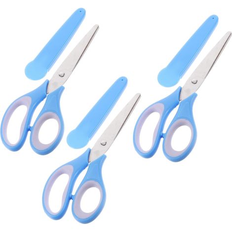 Ciseaux en Acier Inoxydable pour Enfants Fournitures Scolaires pour -Petits Fournitures pour La Maison Ciseaux De Sécurité pour Enfants 3 Pièces (1/5)