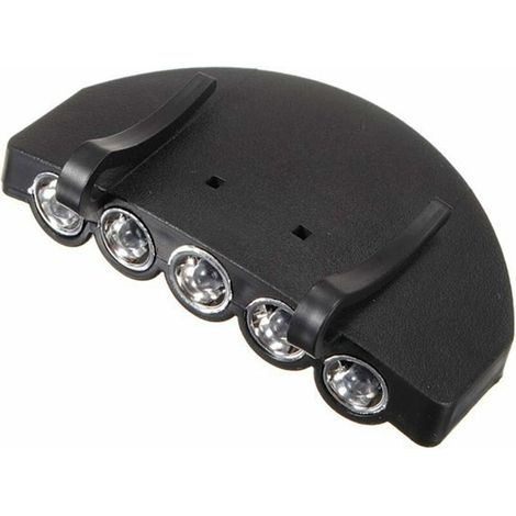 5 LED Lampe Frontale Chapeau Lumière Clip Pratique sur Le Chapeau lumière tête Lampe de Poche pour extérieur Jogging Sport (Batterie Incluse)-Ensoleillé (1/5)