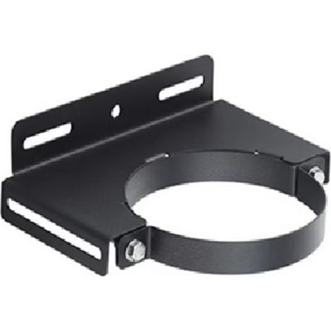 Poujoulat – Collier mural PGI 80/130 noir mat – Fixation robuste pour tuyaux – Pour espaces confinés et chantiers humides