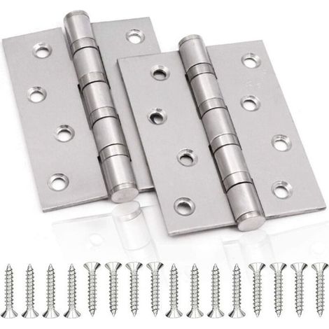 2 charnières inox 100×75 mm – ép.3 mm – porte massive intérieure (1/5)