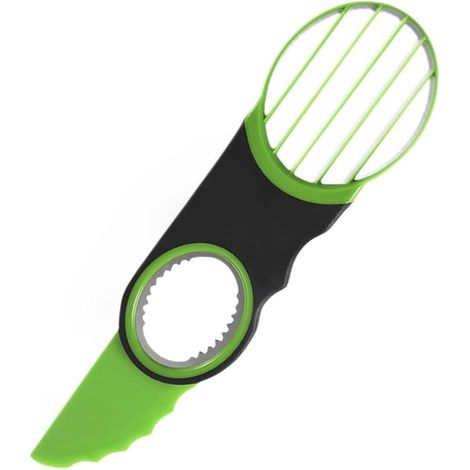 Cortador de aguacates 3 en 1: un utensilio para aguacates 3 en 1 con mango antideslizante, adecuado para cortar y pelar aguacates, así como otras frutas. (1/5)