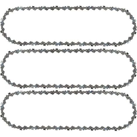 Aiperq 3-Pack 3/8"LP Chainsaw Chain, 52 Links, 1.1mm Diameter, 35cm Length, Low Kickback, Compatible with Bosch AKE 35 S, AKE 35-19 S, Einhell, Husqvarna, Makita, Dolmar, Oregon, and other Bluedeer mo (1/3)