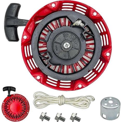 Ensemble de lanceur à tirette GX160, GX120 et GX200. Cordon de lanceur à rappel avec poulie, compatible avec les moteurs Honda Rolair et Blackmax. (1/5)