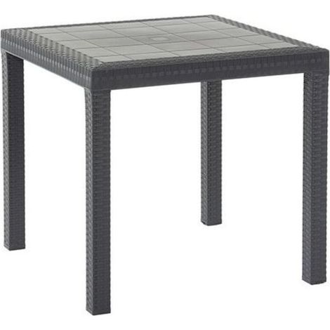 Tavolo quadrato 80x80cm per interno ed esterno in polipropilene DALLAS ANTRACITE (1/2)