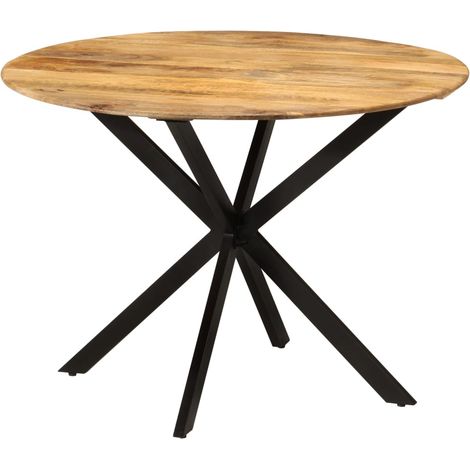 Esstisch Ø110x78 cm Massivholz Mango und Stahl