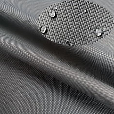 Tissu en toile 600D imperméable et résistant pour coussins extérieurs, résistant aux déchirures, 100x150 cm, gris foncé, YD528 (1/5)