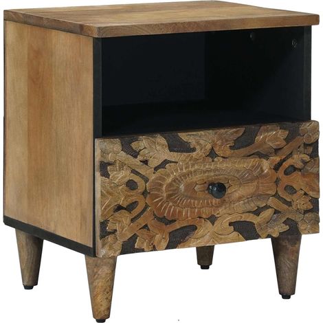 vidaXL Mobiletto da Letto con cassetto Marrone 40 x 33 x 46 cm