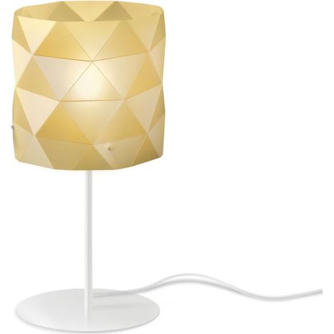 Lampada Da Scrivania Moderna Prisma Polilux ® New Gold E Metallo 1 Luce E27 (1/2)