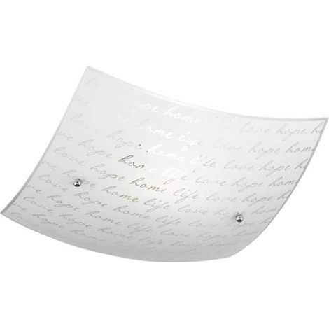 Applique Parete Interno 28W Quadrata Vetro Firma 30per30 cm Signa GD Trio (1/5)