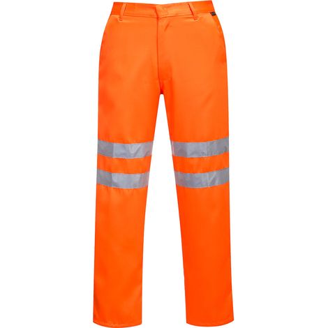 Pantalón Hi-Vis de poliéster y algodón naranja L - FR(46-48) - UK(36-38)