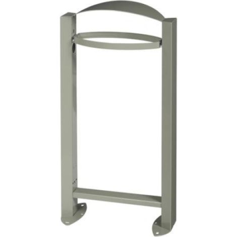 Corbeille vigipirate sur pied Arkea - 60l - gris ciment - RAL 7033 (1/5)