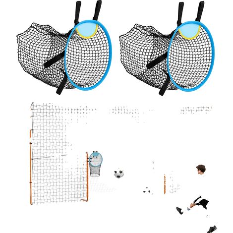 Porta da calcio Vevor 4,84 x 2,12 m per giardino con telaio in ferro, rete in PE, parapalle, reti bersaglio, picchetti, corde, p (1/2)