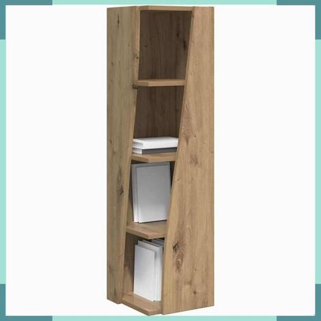 889854 Meuble d'angle Chêne artisanal 27,5x27x102cm Bois d'ingénierie (1/5)