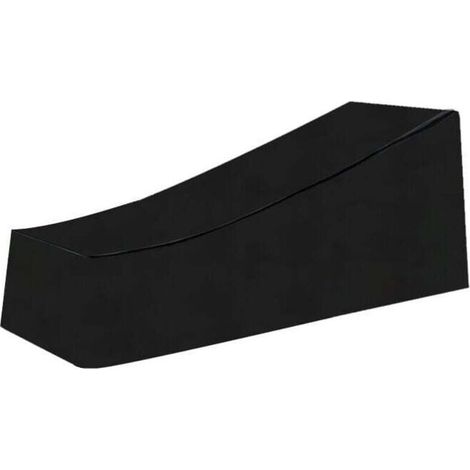 Housse pour Chaise Longue de Jardin, Imperméable, Coupe-Vent, Robuste Tissu Oxford 210D Housse de Protection Bain de Soleil, Transat (210x75x40/80cm) - Noir (1/4)