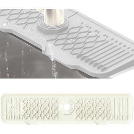 1 Tapis De Robinet Silicone, Drainage Automatique, Anti-Éclaboussures, Pour Cuisine Et Salle De Bain (1/5)