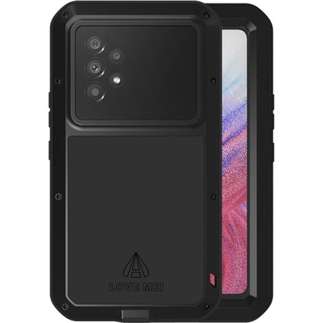 Love Mei Hülle für Samsung Galaxy A53 5G, mit Glas geschützt, Schwarz (1/5)