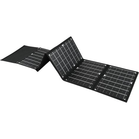 Ortviai Panneau Solaire Pliable 40 W – Sac à 5 Volets avec Sorties USB + DC pour Randonnée, Camping et Extérieur (1/5)
