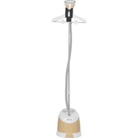 Vertikaler Dampfglätter, 1800 W, Dampfleistung 36 g/min, 50 Minuten Laufzeit, großer 1,8-Liter-Wassertank, kompakte Größe 32 x 32 x 32 cm, goldfarben