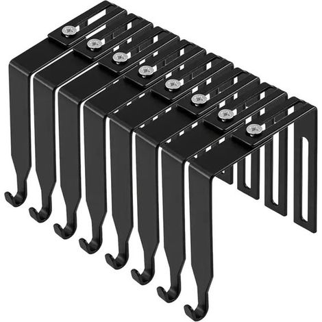 Confezione da 8 ganci metallici per pareti divisorie  Ganci regolabili  Spazio di archiviazione perfetto per ufficio/casa