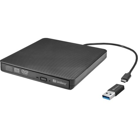 Unità DVD esterna Sandberg Black Super Multi DL con interfaccia USB-C/A (1/5)