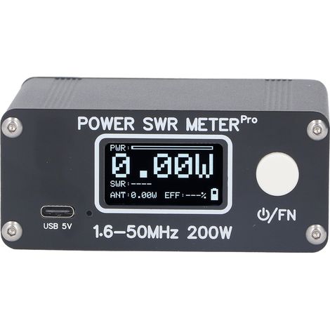 Compteur SWR HF professionnel 1.6-50MHz, mesure de puissance 0,5W-200W, wattmètre à ondes courtes avec batterie intégrée, indicateur d'ondes stationnaires, appareil de test radio (1/5)