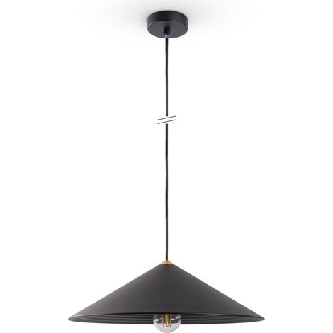 Paco Home Lampada  Sospensione Tavolo Da Pranzo Cucina Vintage Metallo E27 Nero-Oro, Ø42cm
