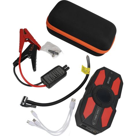 Démarreur batterie voiture 16000mAh LED – 800A crête charge rapide gonflage pneus alimentation urgence, puissance (1/2)