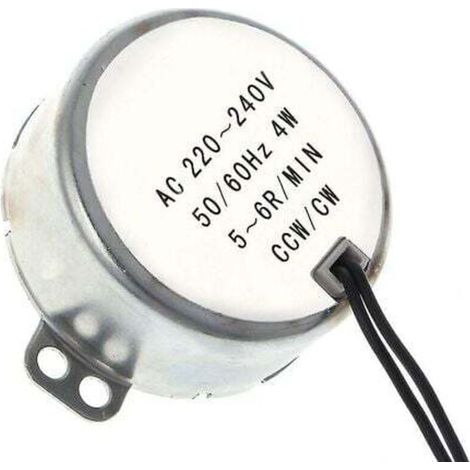 220–240 V Wechselstrom-Synchrongetriebemotor, 4 W, Rechts-/Linkslauf, hohes Drehmoment, 5–6 U/min (1/3)