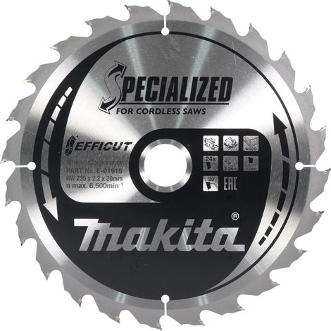 Lame scie circulaire Efficut TCT 235x30 mm 24 dents 2,2 mm Bois (1/5)