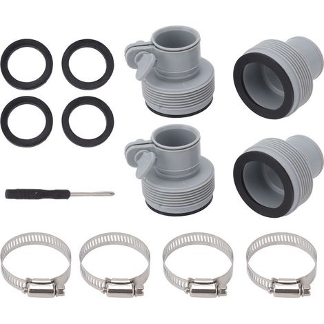 Adaptateur de tuyau de type B avec collier de remplacement pour pompes filetées Intex FIT ARU, convertisseur de raccords de piscine de type B, accessoire de piscine (1/5)