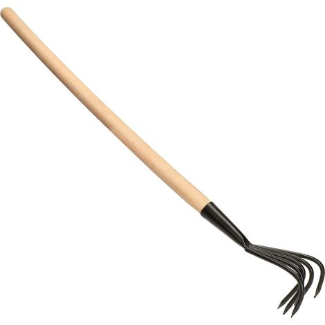 KOTARBAU Cultivateur court à 5 dents + manche en bois (1/5)