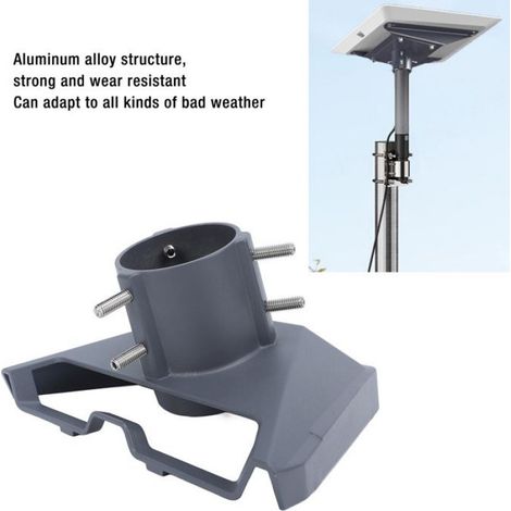 Support Adaptateur Tuyaux Satellite - Alliage Aluminium - Résistant Intempéries - Pour Installation Parabole Extérieure - 1 Pièce (1/4)