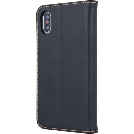 CUSTODIA PER SAMSUNG GALAXY A20S SMART PRO IN PELLE NERA + VETRO (1/3)