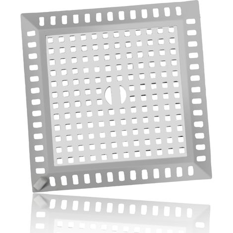 Drain de Douche en Acier Inoxydable pour Salle de Bain, Cuisine, Baignoire 12,2 x 12,2 cm Grille Douche Anti Cheveux, Filtre Evier Cuisine de Carré en Acier Inoxydable, Carré Filtre Bonde de Douche (1/5)