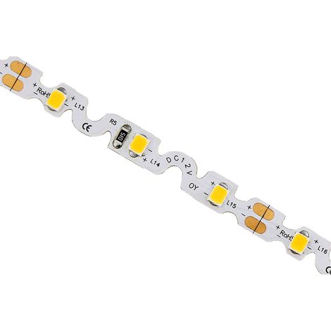 Tira contorno Zig Zag S LED SMD2835, DC12V, 5m, (60Led/m), 40W, IP20, Blanco neutro