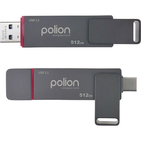 USB-Stick 512 GB, USB-C/USB-A, ultraschnelle Lese-/Schreibgeschwindigkeiten von 530/500 MB/s