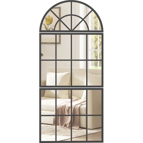 HOMCOM Large Arched Wall Mirror with 3-Piece and Tempered Glass (1/5)