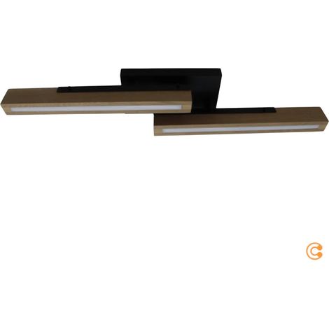 [GEBRAUCHT] B-Ware Deko Led Deckenlampe Deckenlampe Lampe Leuchte Madera Aus Eichenholz 2 Flammig