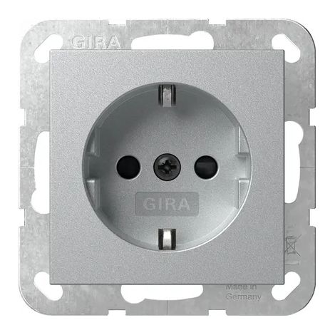 Gira Toma de corriente SCHUKO SP System 55 F Alu [445326], 4453 26