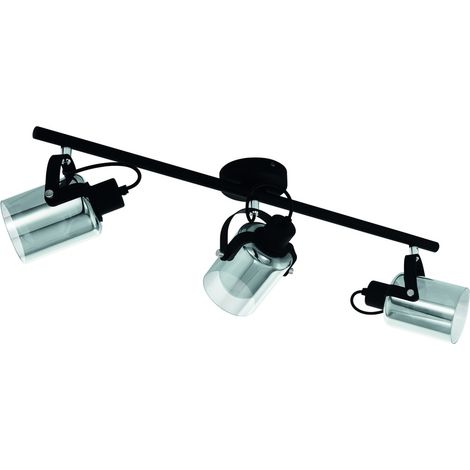 Lampe de plafond Berregas Noir 3 clairs avec chrome - 780474