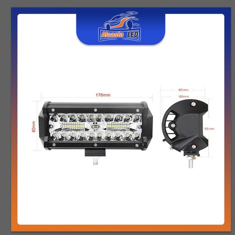 Lampe de travail LED WANYI 120W pour auto, projecteur 12V/24V, phare auxiliaire étanche, éclairage extérieur puissant pour 4x4, camping et chantier