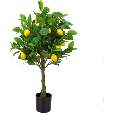 Citronnier artificiel réaliste, faux arbre fruitier pour la décoration intérieure (maison, bureau, jardin), 80 cm / 31,5 pouces (1/5)