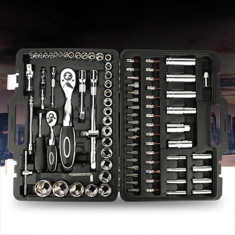 Coffret de 94 clés à douille, kit d'outils professionnels pour la réparation et la modification automobile 102094 (1/5)