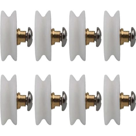 Poulie de suspension à quatre roues en cuivre pour salle de douche, lot de deux, quincaillerie pour porte coulissante de salle de bain (1/5)